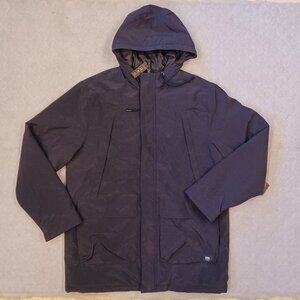 Vans Men's Large Black Full Zip Hooded Jacket Adjustable Cuffs VN000F24BLK